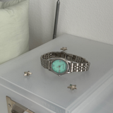 oval metal watch (mint)