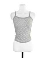 thin & flower square sleeveless top