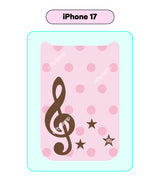 [made] Dot treble clef light mint phone case(glass bumper)