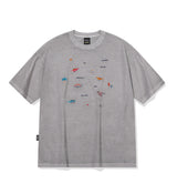 26SS★ ディノステッチ刺繍ピグメント半袖Tシャツ