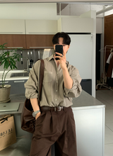 Glass Pigment Basic Cotton Shirt