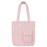 STRIPE BIG SHOULDER BAG [PINK]