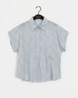 ソネルチェックロールアップショートスリーブシャツ