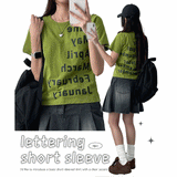 ザ イヤーレタリング半袖Tシャツ (4 colors)