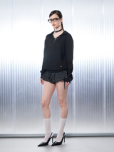 Eyelet polo Shirt [Black]