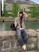 Itsu diagonal cargo denim