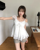 Rosalyn Flower Frill Blouse