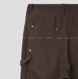 Levito Double Knee Back Banding Semi-Wide Cotton Pants