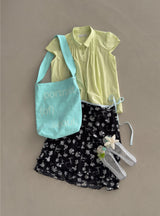 Portrait Wide Strap Shoulder Bag - Mint Soda