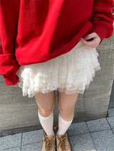 カンカンレーススカートパンツ(2C)