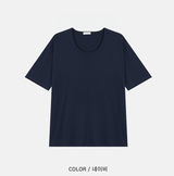 Weini Soft Basic U-Neck Overfit Short Sleeve