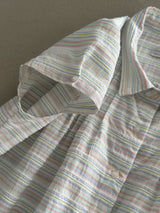 Vintage String Pintuck Shirts - Cotton Candy(Stripe)