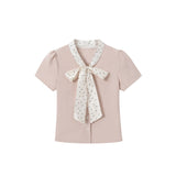 Rami Dot Scarf Blouse