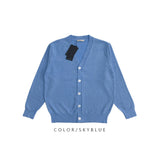 [UNISEX] Vネックオーバーフィットロングスリーブニットカーディガン