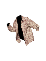 RELABEL Three-Dimensional Composition (Illusion) Washed Tassel Double Door Placket Pearl Buckle Double Head Zipper Plaid Shirt
