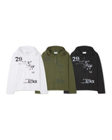 (UNISEX) Attack Henley Hooded Long Sleeve