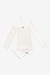 ODE DUAL BUTTON HALTER LONGSLEEVE