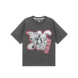 スキニーフレンドピグメントTシャツ ブラック
