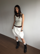 Node frill layered sleeveless top (4color)