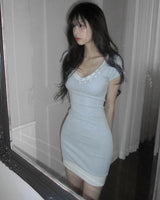 [MADE] Muguet Layered Button Mini Dress