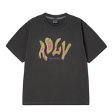25SS VINTAGE FLOW FONT PIGMENT SHORT SLEEVE T-SHIRT CHARCOAL