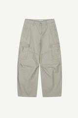Canvas Cargo Curved Pants