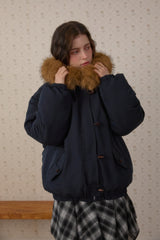 WINTER FUR HOODED PUFFER JACKET