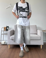 リーズウォッシングハーフデニムパンツ