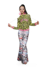 Yellow Leopard Print Hoodie