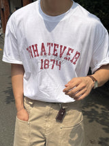 Whatever レタリングショートスリーブTシャツ