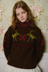 Deer Tweed Knit [Brown]