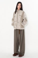 Snake pattern printed heavy-duty patchwork loose jacket
