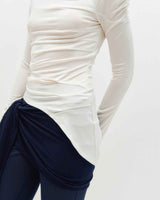 Sheer Layering Pants _ NAVY