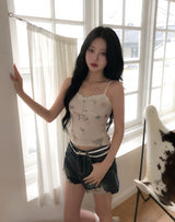 Hazel Flower Lace Sleeveless