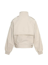 Twin Strap High-Neck Cropped Jacket