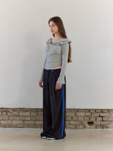 DOUBLE STRAP PANTS / CHARCOAL