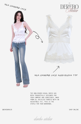 Silk lingerie lace sleeveless top