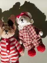 Christmas Teddy Bear Keyring - Baby White