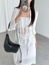 chiffon bandnig tube top (3color)