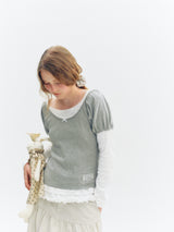 Dot Puff T-Shirt (Grey)