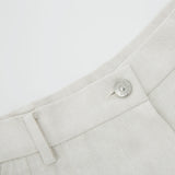Cotton Washing Half Pants Ivory
