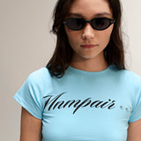 Lettering Crop Tee Sky Blue