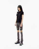 デタッチャブルカラーTシャツ / ブラック