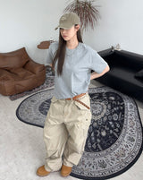 ルードクロップド半袖Tシャツ