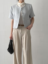 Bebe Tweed Short Sleeve Jacket