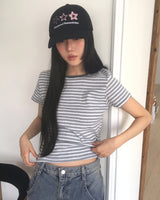 Tonme Striped Short-Sleeve T-Shirt