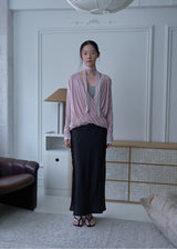 Lotus Drape Scarf Top (Bluish Pink)