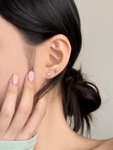 [3 set] blue twinkle heart piercing set