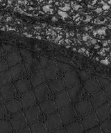 レースドローストリングバッグ - Black