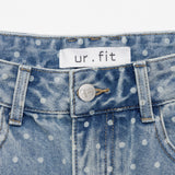 4パートデストロイドドットデニムパンツ code 21102